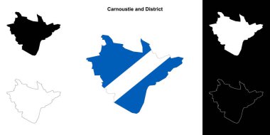 Carnoustie ve Bölge boş ana hat haritası seti