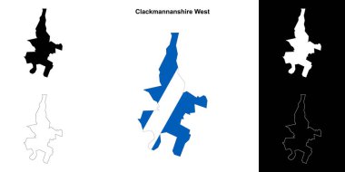 Clackmannanshire Batı boş ana hat haritası seti