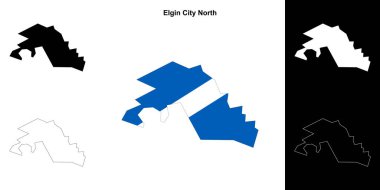 Elgin Şehri Kuzey boş ana hat haritası seti