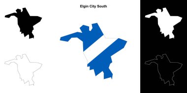 Elgin Şehri Güney boş ana hat haritası seti