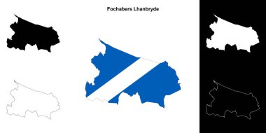 Fochabers Lhanbryde boş ana hat haritası seti