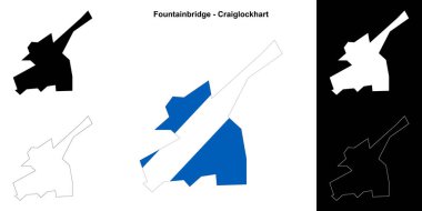 Fountainbridge - Craiglockhart boş ana hat haritası seti