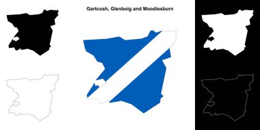 Gartcosh, Glenboig ve Moodiesburn boş ana hat haritası seti