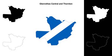 Glenrothes Merkezi ve Thornton boş ana hat haritası