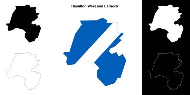 Hamilton West ve Earnock boş ana hat haritası seti