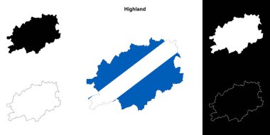 Highland boş çizgi haritası seti