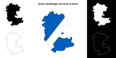 Huntly, Strathbogie ve Howe of Alford boş ana hat haritası seti