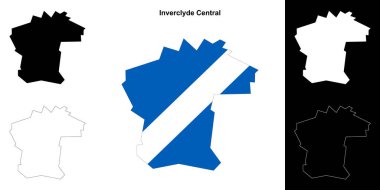 Inverclyde Merkezi boş ana hat haritası seti