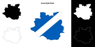 Inverclyde Doğu boş ana hat haritası seti