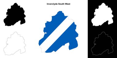 Inverclyde Güney Batı boş ana hat haritası seti