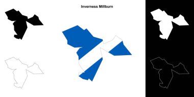 Inverness Millburn boş ana hat haritası seti