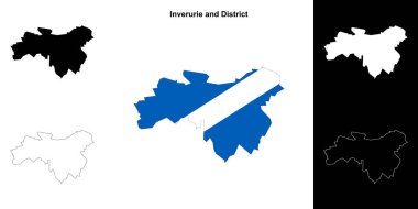 Inverurie ve District boş ana hat haritası seti