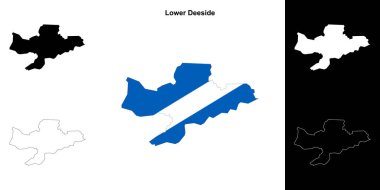 Alt Deeside boş çizgi haritası ayarlandı