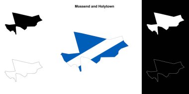 Mossend ve Holytown boş ana hat haritası seti