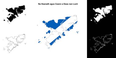 Na Hearadh agus Ceann a Deas nan Loch boş ana hat haritası seti