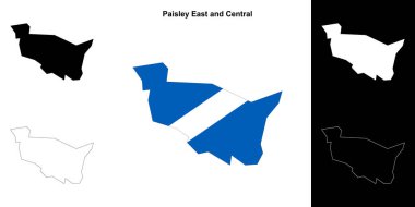 Paisley Doğu ve Merkez boş ana hat haritası seti