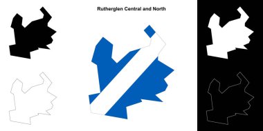 Rutherglen Merkezi ve Kuzey boş ana hat haritası seti