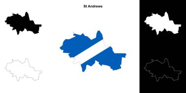 St Andrews boş dış hat haritası seti