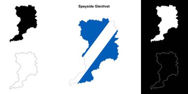 Speyside Glenlivet boş ana hat haritası seti