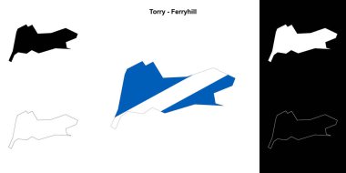 Torry - Ferryhill boş ana hat haritası seti