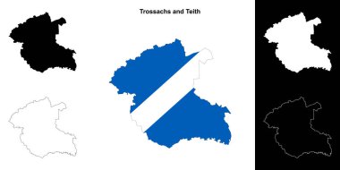 Trossachs ve Teith boş ana hat haritası seti