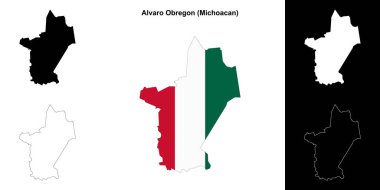 Alvaro Obregon belediyesi (Michoacan) ana hat haritası seti