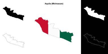 Aquila belediyesi (Michoacan) ana hat haritası seti