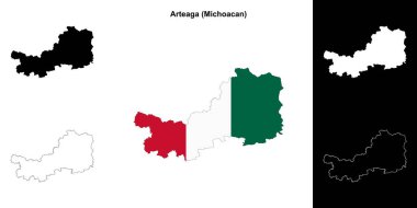 Arteaga belediyesi (Michoacan) ana hat haritası seti