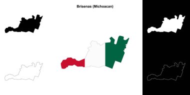 Brisenas belediyesi (Michoacan) ana hat haritası seti