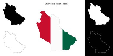 Churintzio belediyesi (Michoacan) ana hat haritası seti