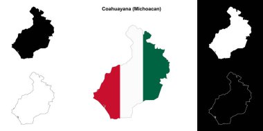 Coahuayana belediyesi (Michoacan) ana hat haritası seti