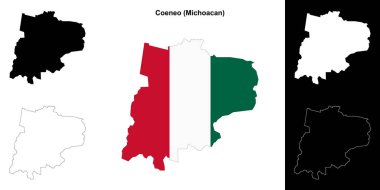 Coeneo belediyesi (Michoacan) ana hat haritası seti