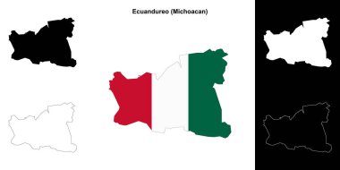 Ekvador Belediyesi (Michoacan) ana hat haritası seti