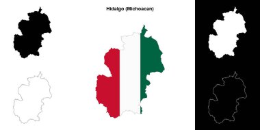 Hidalgo belediyesi (Michoacan) ana hat haritası seti
