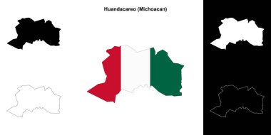 Huandacareo belediyesi (Michoacan) ana hat haritası seti
