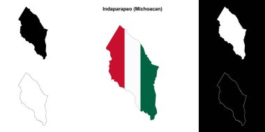 Indaparapeo belediyesi (Michoacan) ana hat haritası seti