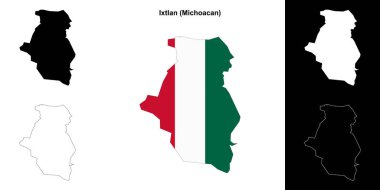 Ixtlan belediyesi (Michoacan) ana hat haritası seti