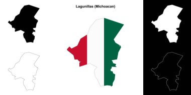 Lagunillas belediyesi (Michoacan) ana hat haritası seti