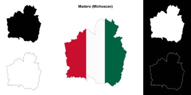 Madero belediyesi (Michoacan) ana hat haritası seti