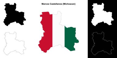 Marcos Castellanos belediyesi (Michoacan) ana hat haritası seti