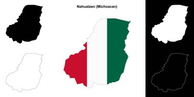 Nahuatzen belediyesi (Michoacan) ana hat haritası seti