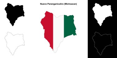 Nuevo Parangaricutiro belediyesi (Michoacan) ana hat haritası seti