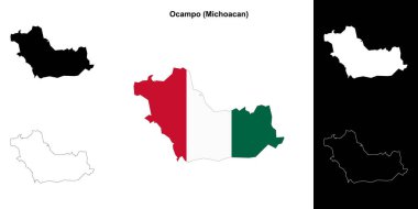 Ocampo belediyesi (Michoacan) ana hat haritası seti