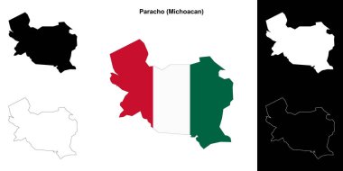 Paracho belediyesi (Michoacan) ana hat haritası seti