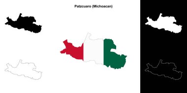 Patzcuaro belediyesi (Michoacan) ana hat haritası seti