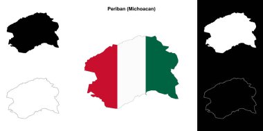 Periban belediyesi (Michoacan) ana hat haritası seti