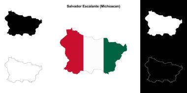 Salvador Escalante belediyesi (Michoacan) ana hat haritası seti
