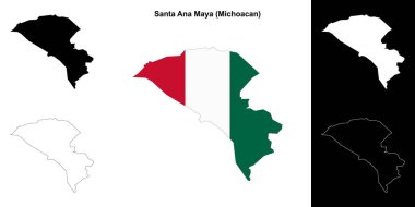 Santa Ana Maya belediyesi (Michoacan) ana hat haritası seti