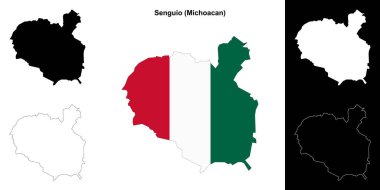 Senguio belediyesi (Michoacan) ana hat haritası seti