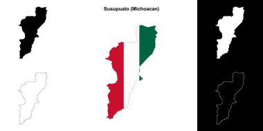Susupuato belediyesi (Michoacan) ana hat haritası seti